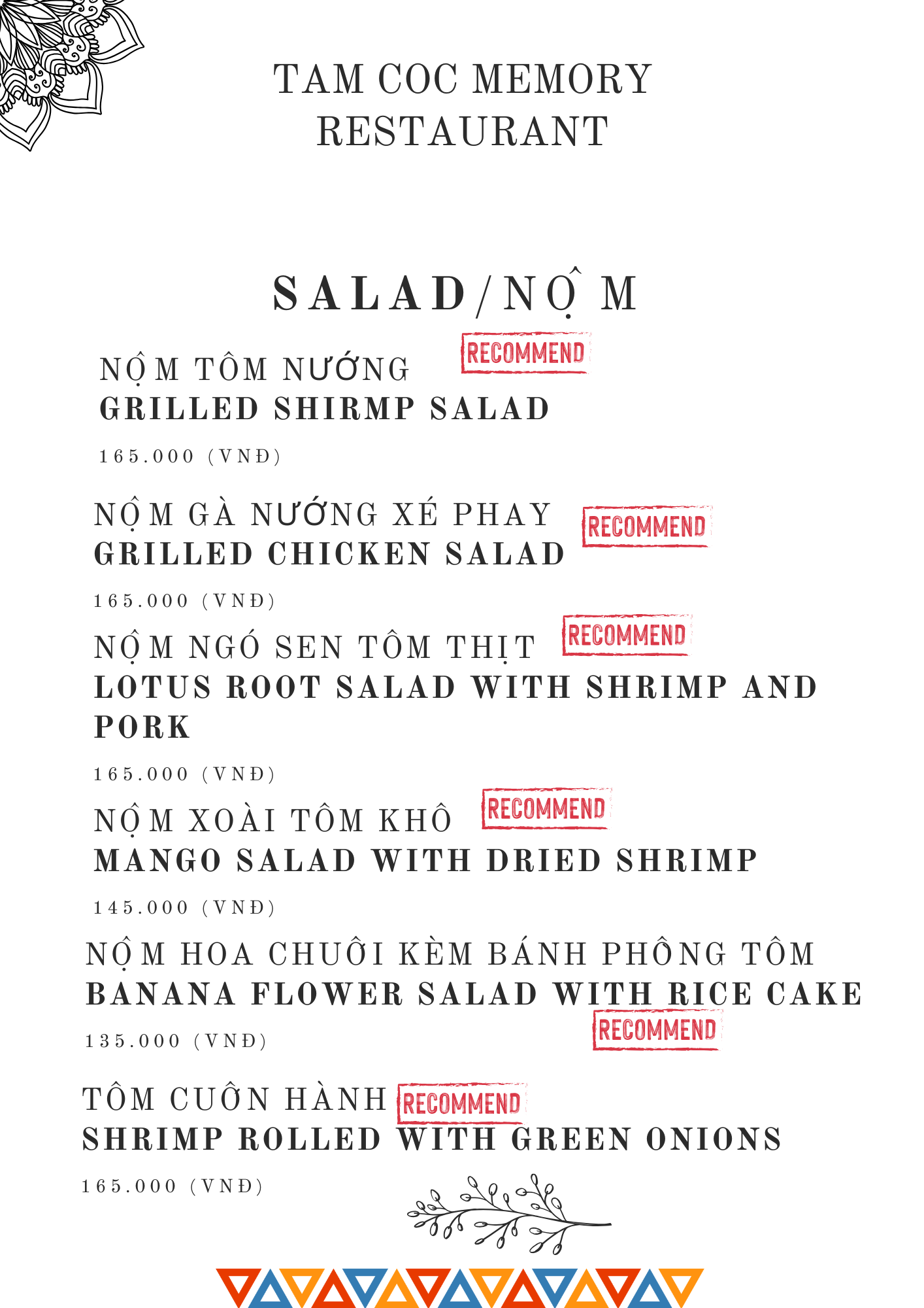 Menu new 2026